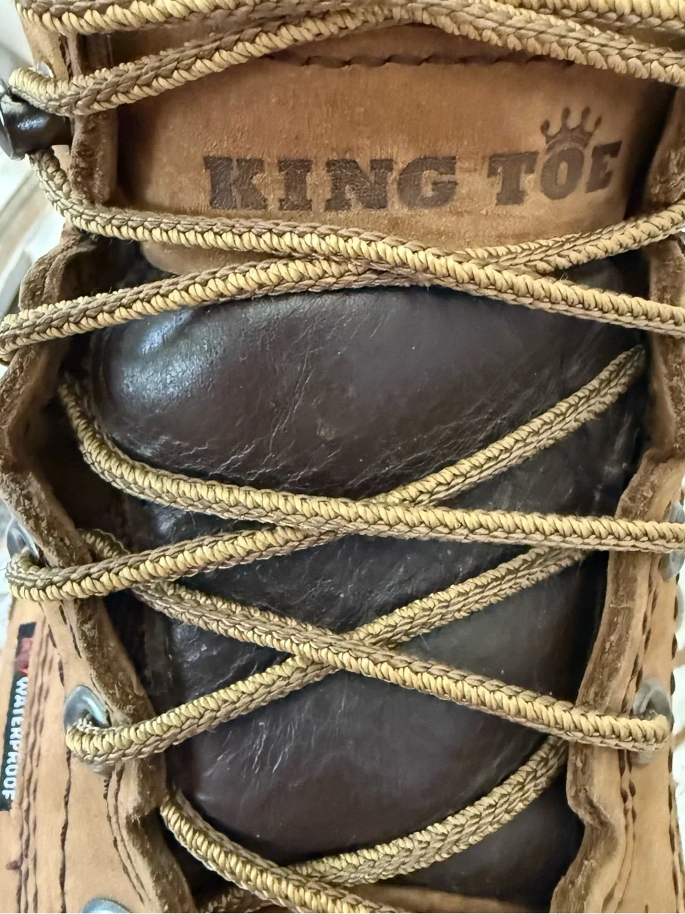 Red Wing King Toe Boots Shoes Brown Waterproof Lace-Up Work Boots 9